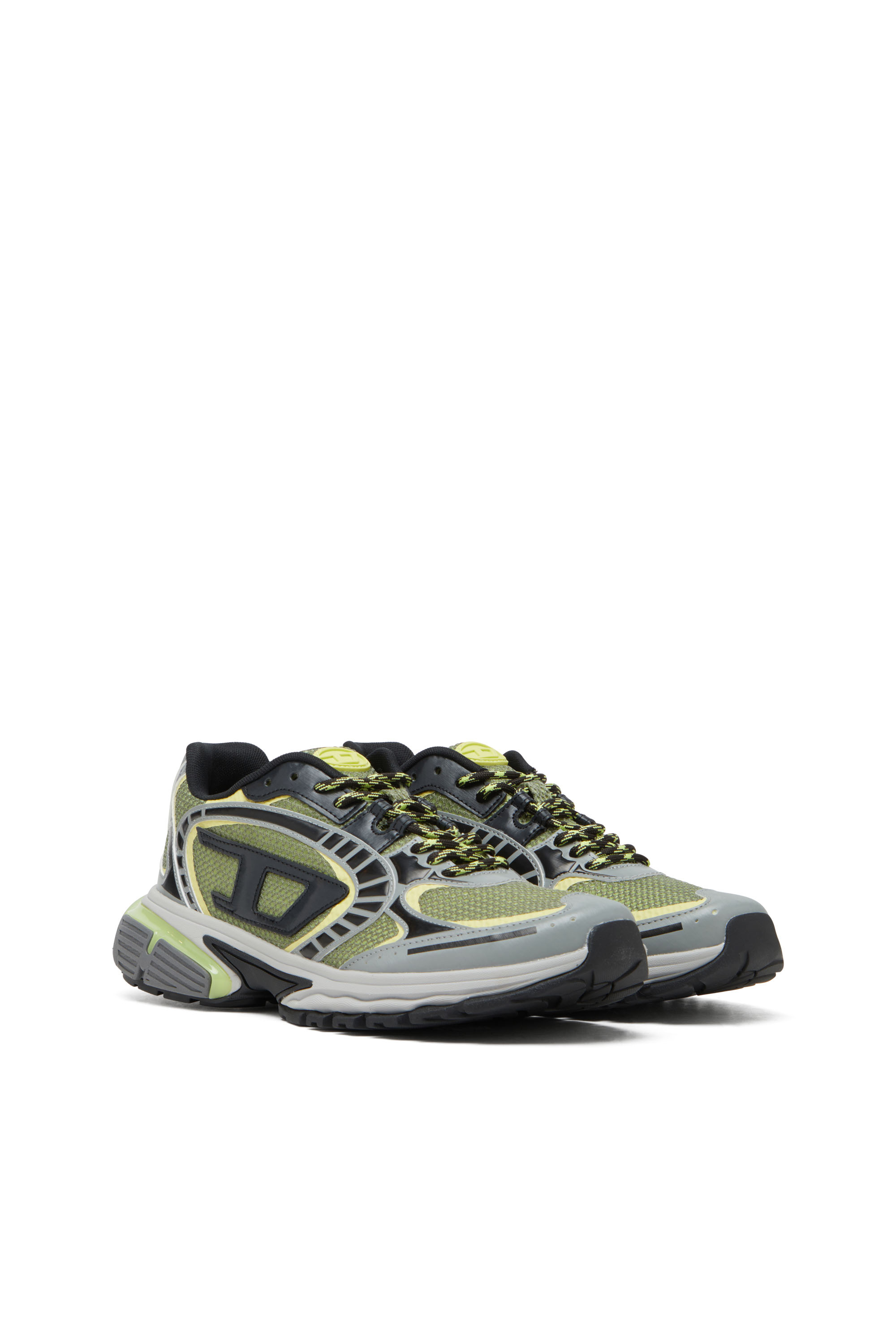Diesel - S-PRO-V-DENSE LOW, Man's S-Pro-V-Dense-Mesh sneakers with Oval D logo in Grey/Green - 3